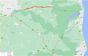 Important roadworks information: A47 between Brundall and Acle: safety improvements