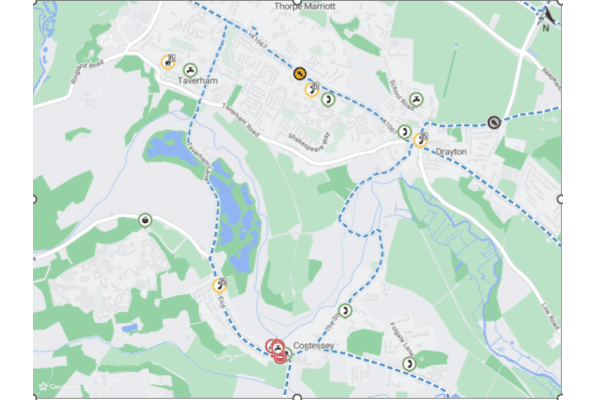 Emergency Temporary Closure of C171 West End in the Town of Costessey due to Anglian Water repairs of a burst water main (REF STRO11844)